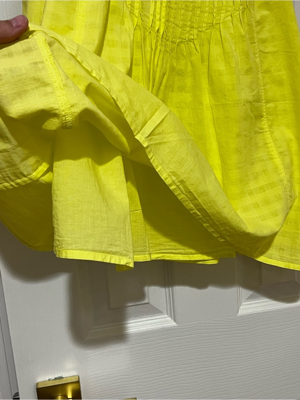 J. Crew Lemon Yellow Smocked Yoke Spaghetti Strap Camisole 8 - Picture 4 of 9